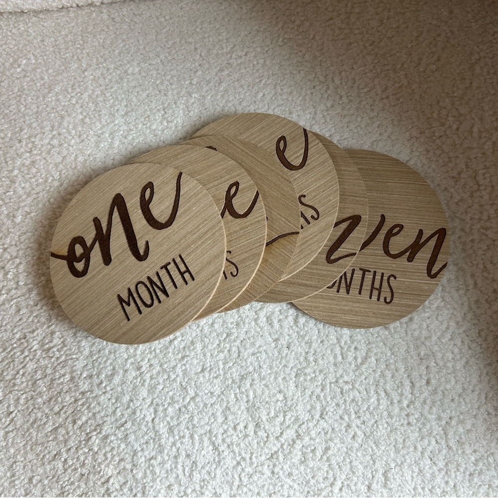 Wooden Baby Milestone Discs